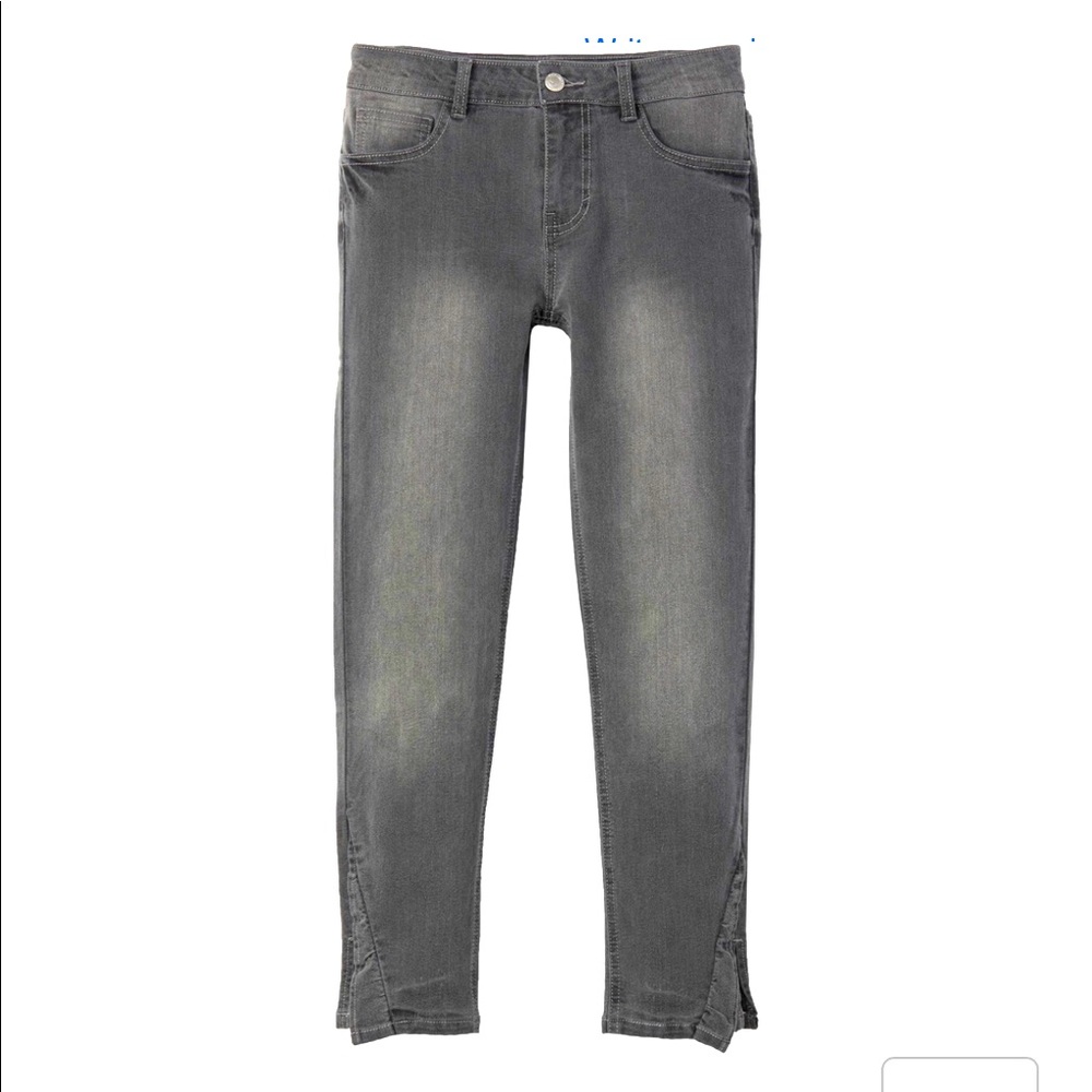Girls Skinny Fit Stretch Jeans/Ruffle at Ankle